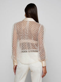 L'Agence Sophie Long-Sleeved Blouse Ecru