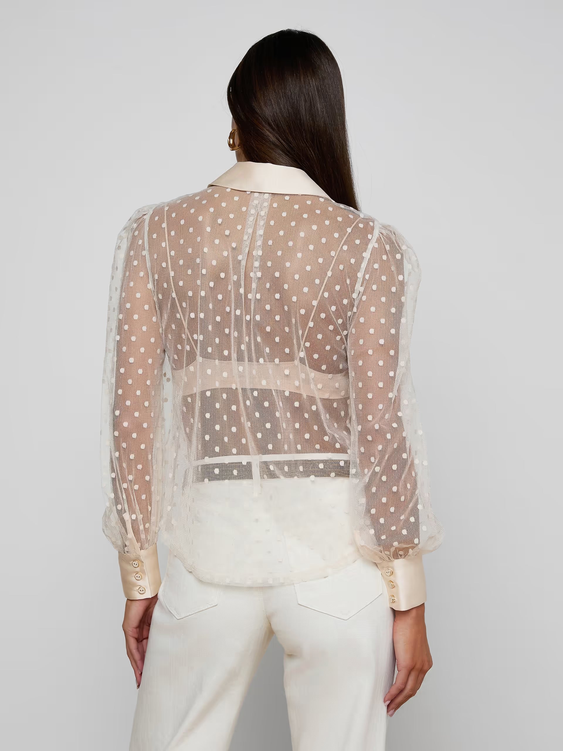 L'Agence Sophie Long-Sleeved Blouse Ecru