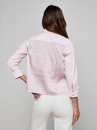 Chemise Fawn L'Agence Rose camée pâle Écharpe graphique chaîne