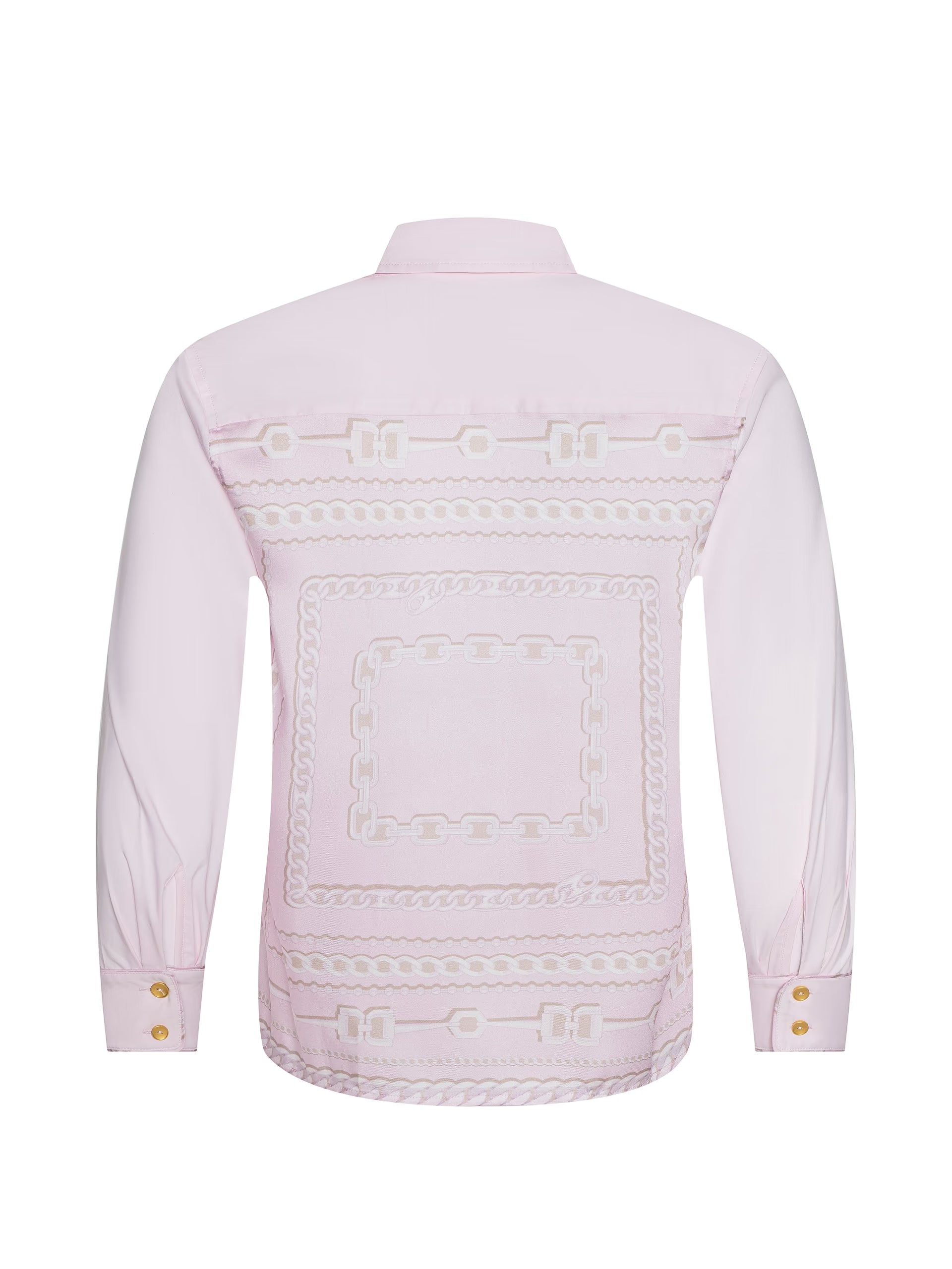 Chemise Fawn L'Agence Rose camée pâle Écharpe graphique chaîne
