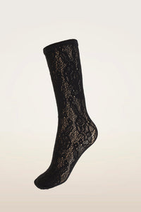 Wolford Infinite Rose Net Socks Black