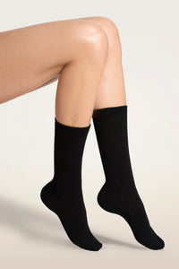 Chaussettes Wolford à logo et couture arrière blanches/noires