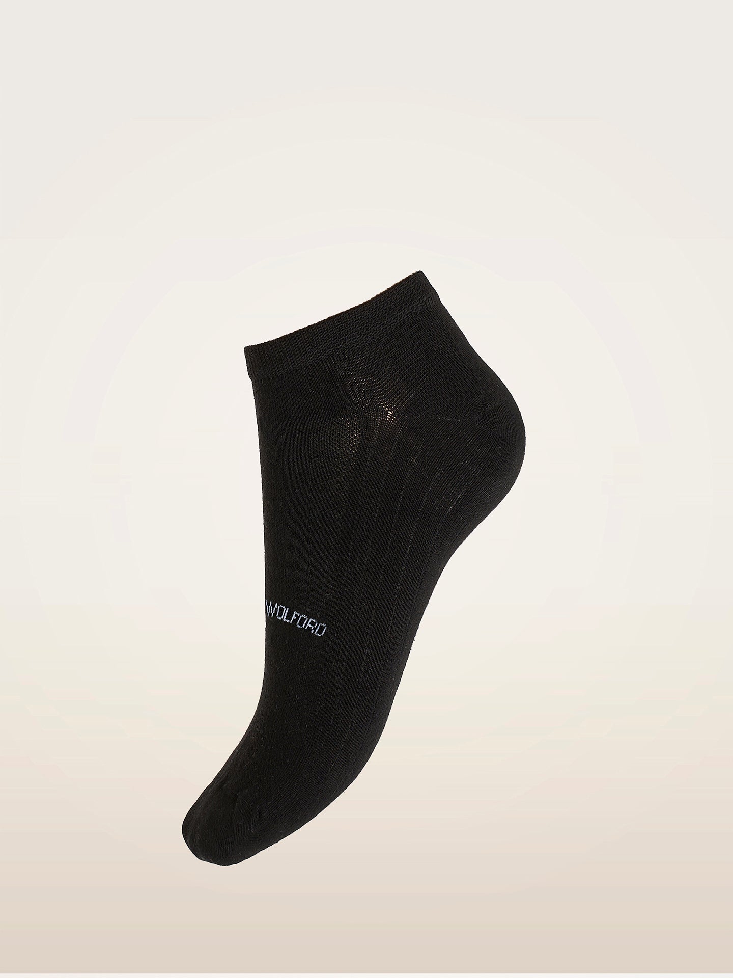 Wolford Logo Sneaker Socks Black/White