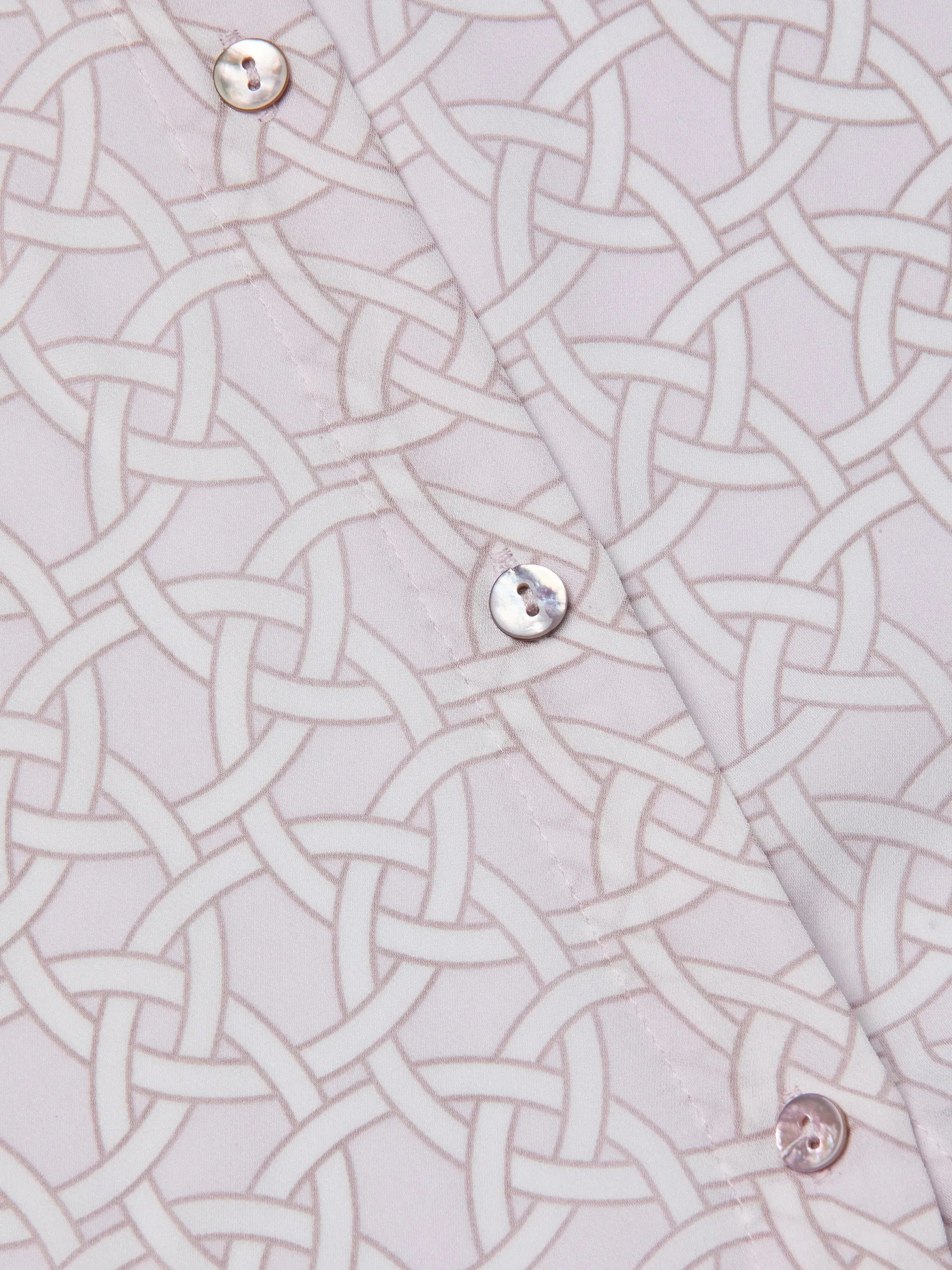 L'Agence Nina Silk Blouse Icy Lilac Linked Geo