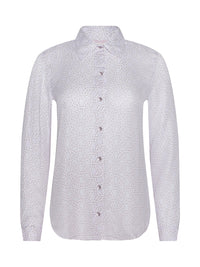 L'Agence Nina Silk Blouse Icy Lilac Linked Geo
