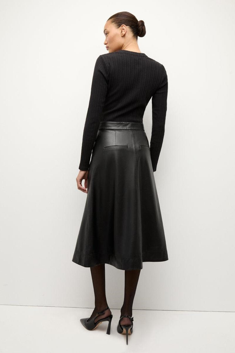 Veronica Beard Louise Vegan Leather Skirt