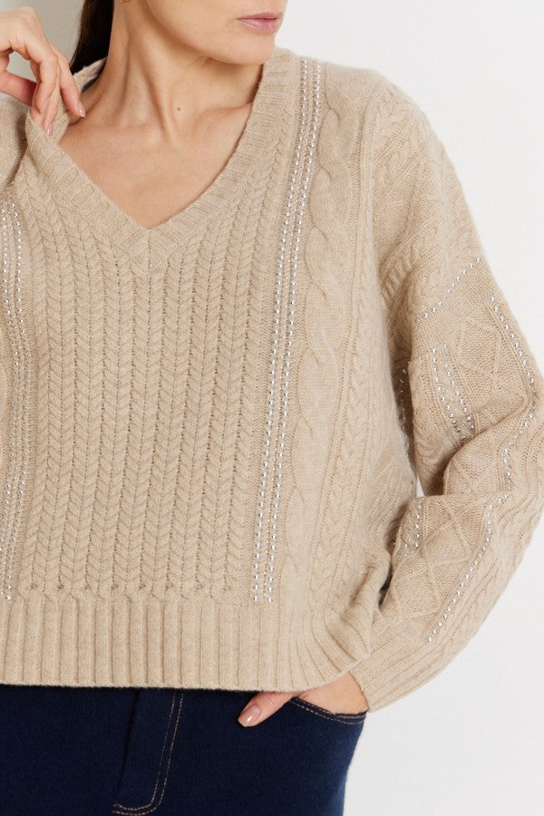 NotShy V-Neck Soft Wool Sweater Santana