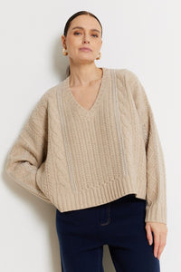 NotShy V-Neck Soft Wool Sweater Santana