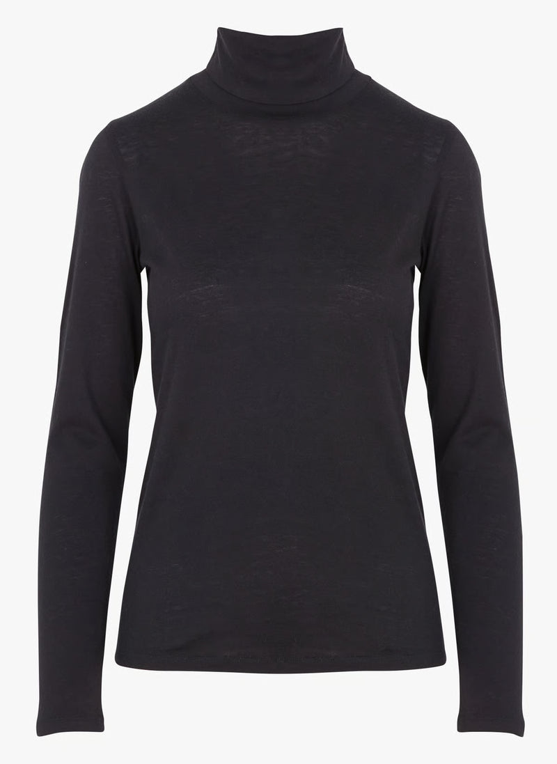 Majestic Soft Touch Fitted Long Sleeve Turtleneck Top