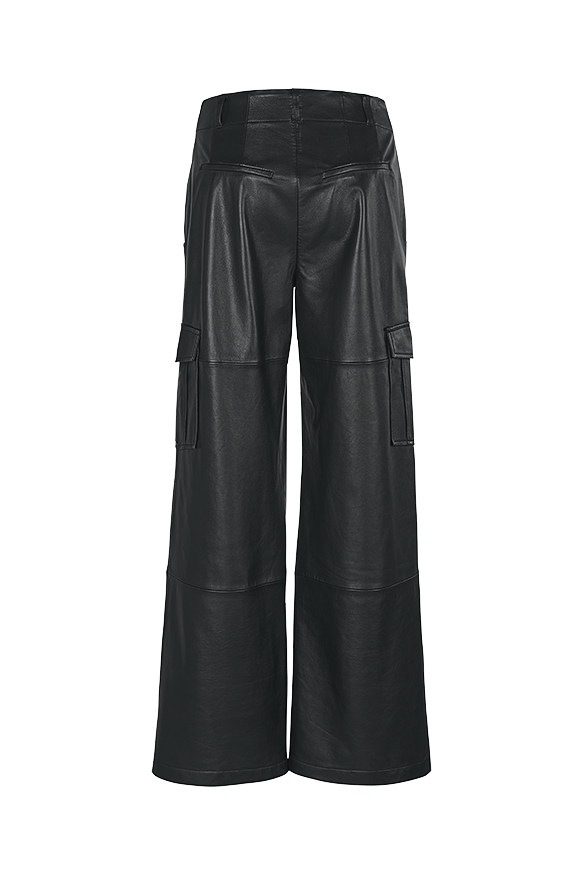 Riani Leather Cargo Trousers