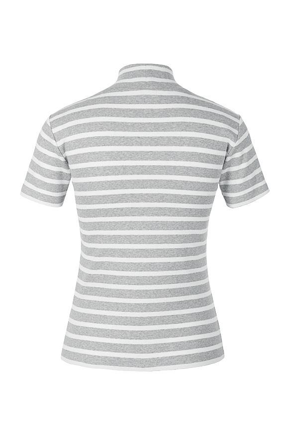 Riani Stand-Up Collar Striped Shirt