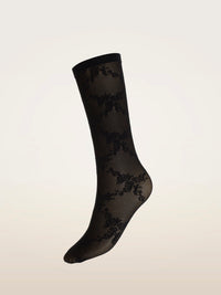 Wolford Floral Lace Socks Black