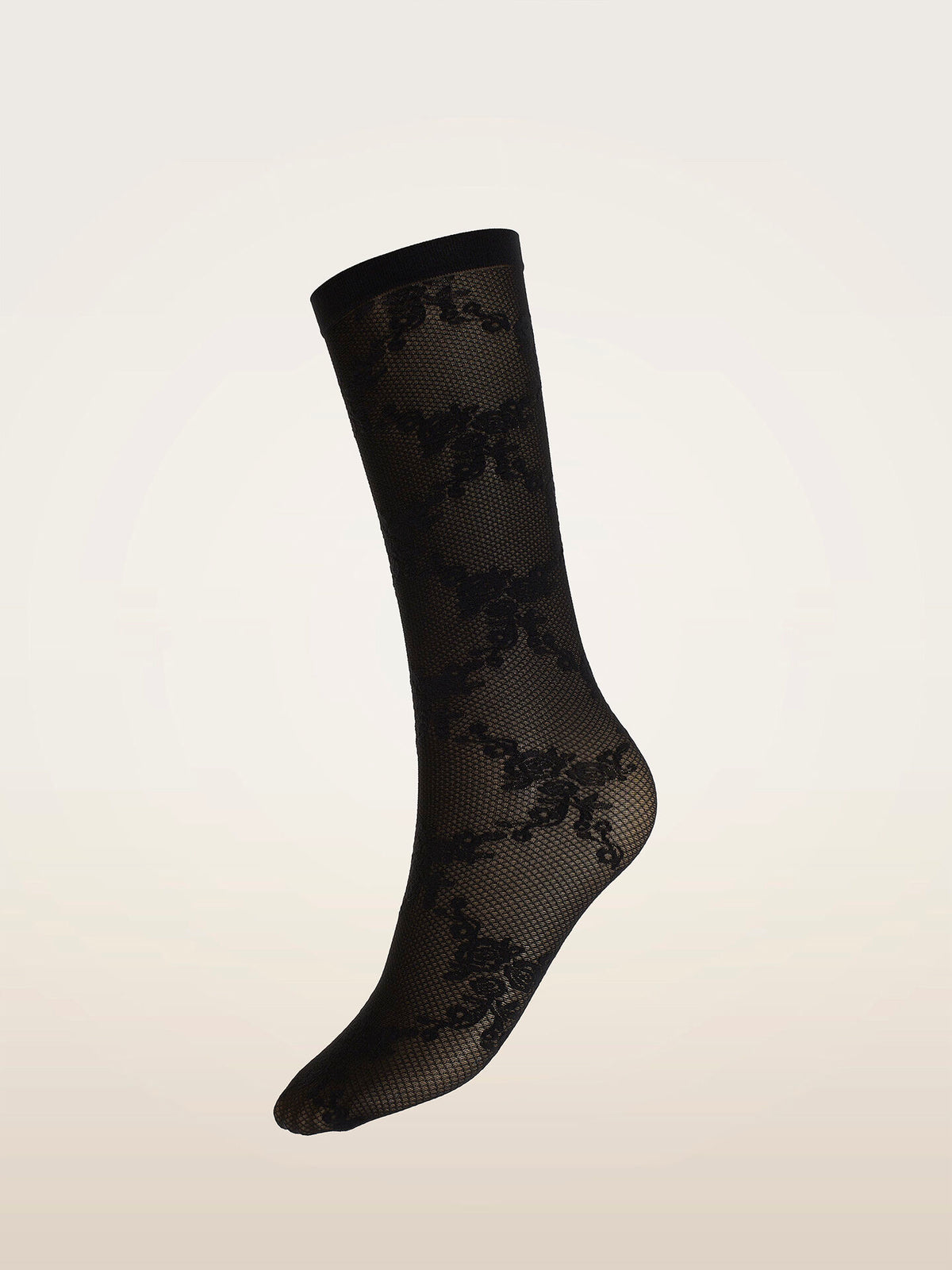 Wolford Floral Lace Socks Black