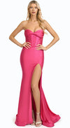 Jessica Angel Corset Slit Evening Gown 2593
