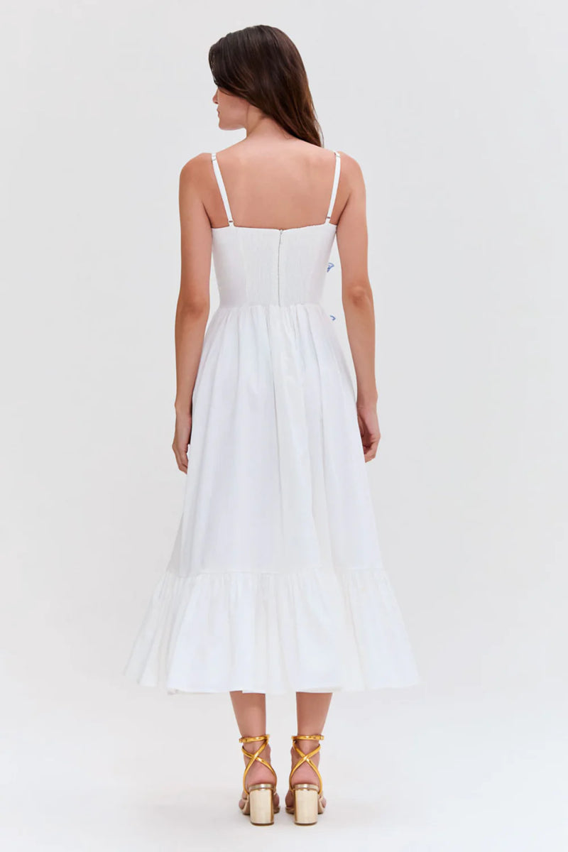 PatBO Flutter Poplin Butterfly Midi Dress