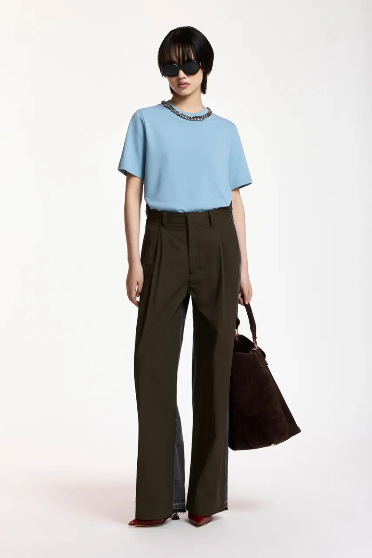 Essentiel AA19 Klaim T-shirt avec chaîne Azure Affair