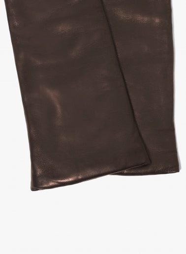Cinzia Rocca Long Brown Nappa Leather Gloves Brown