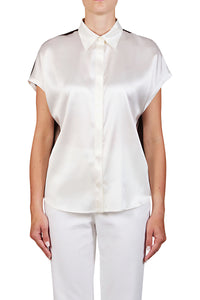 Purotatto Chemise Kimono SS26-023-5018 Coquille d'Œuf-Cacao