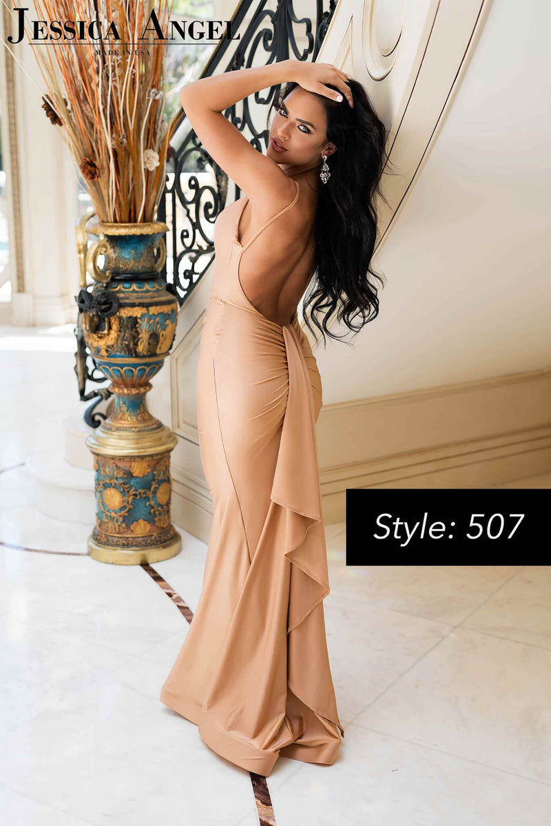 Jessica Angel Low Criss Cross Back Full skirt Gown