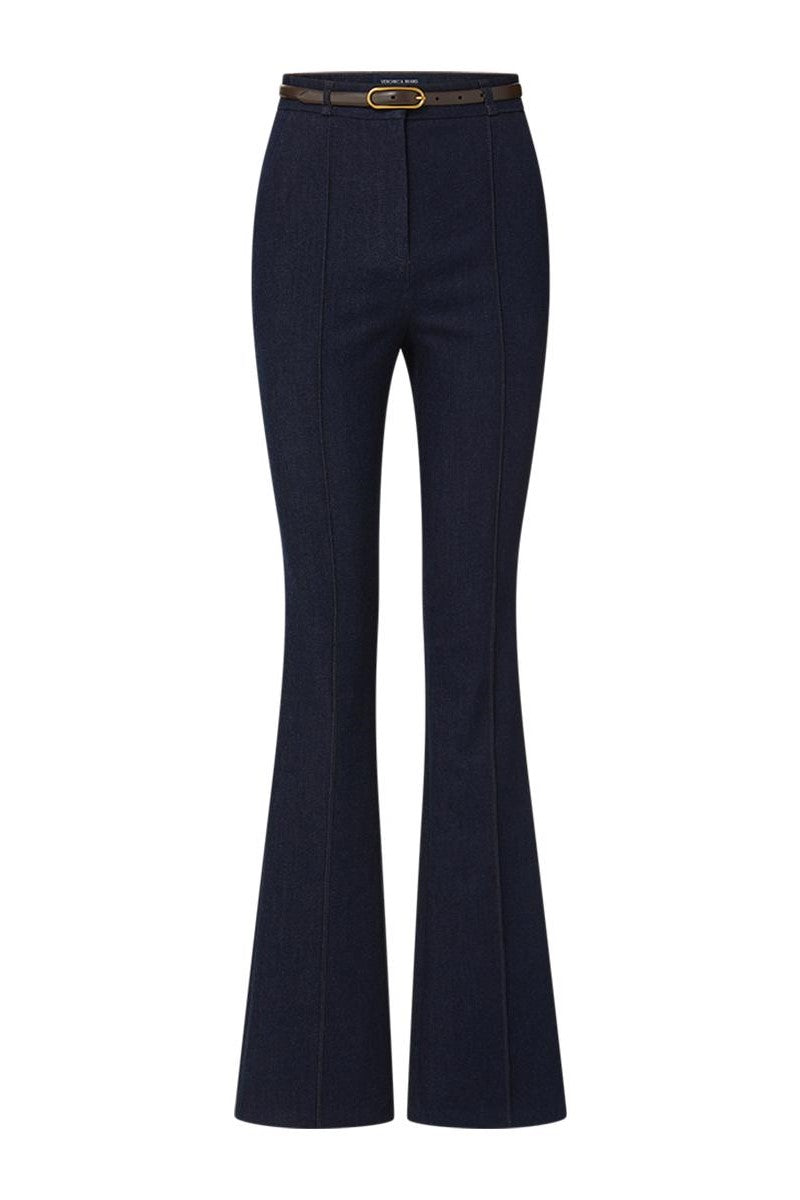 Veronica Beard Gracie Belted Denim Pant