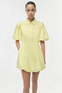 Robe courte Simkhai Cleo à plis cousus en ballon