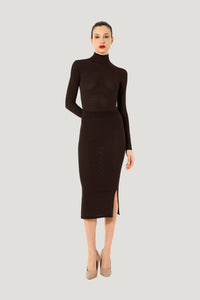 Wolford 012-79316.4881 body à tanga en micro-filet sans coutures Dark Chocolate