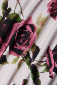 L'Agence Ressi Short-Sleeve Crew Ecru Rose