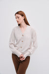 Pissenlit Balloon Sleeve Cashmere Cardigan