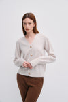 Pissenlit Balloon Sleeve Cashmere Cardigan