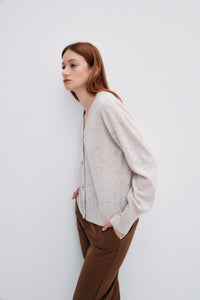 Pissenlit Balloon Sleeve Cashmere Cardigan