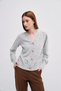 Pissenlit Balloon Sleeve Cashmere Cardigan