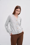 Pissenlit Balloon Sleeve Cashmere Cardigan