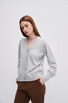 Pissenlit Balloon Sleeve Cashmere Cardigan