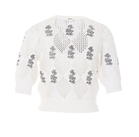 Top en maille Twinset avec broderies détaillées