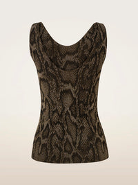 Wolford Shimmering Python T.Sleeveless Olive Python