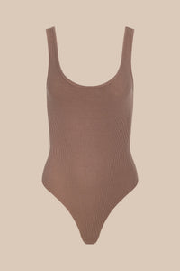L'Agence Body Débardeur Nica Col Rond Noisette
