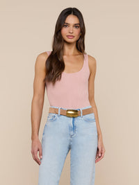 L'Agence Body à encolure dégagée Nica Misty Rose