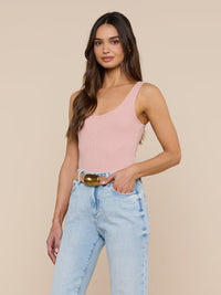 L'Agence Body à encolure dégagée Nica Misty Rose