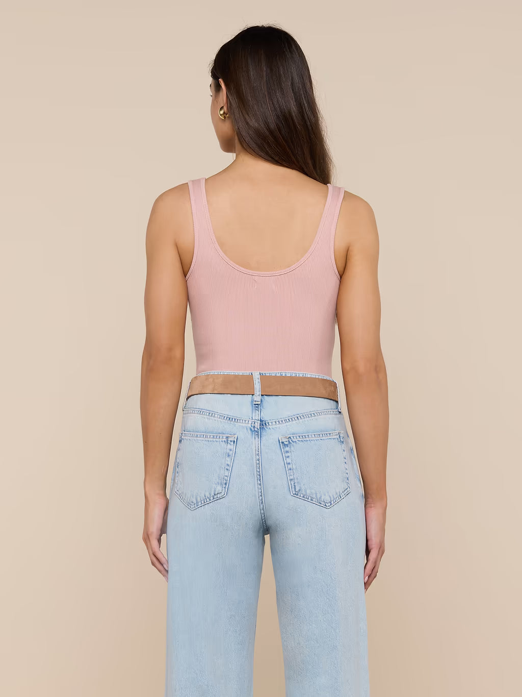 L'Agence Body à encolure dégagée Nica Misty Rose