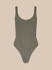 L'Agence Nica Scoopneck Bodysuit Smokey Olive