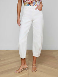 Pantalon fuselé H/R Krista blanc L'Agence