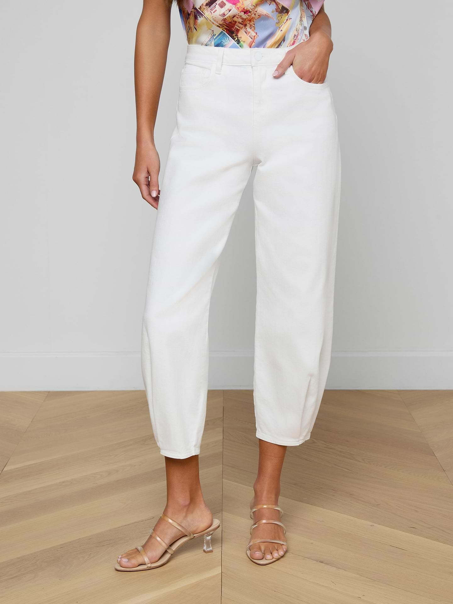 Pantalon fuselé H/R Krista blanc L'Agence