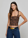 L'Agence Rasha Shirred Mesh Tank