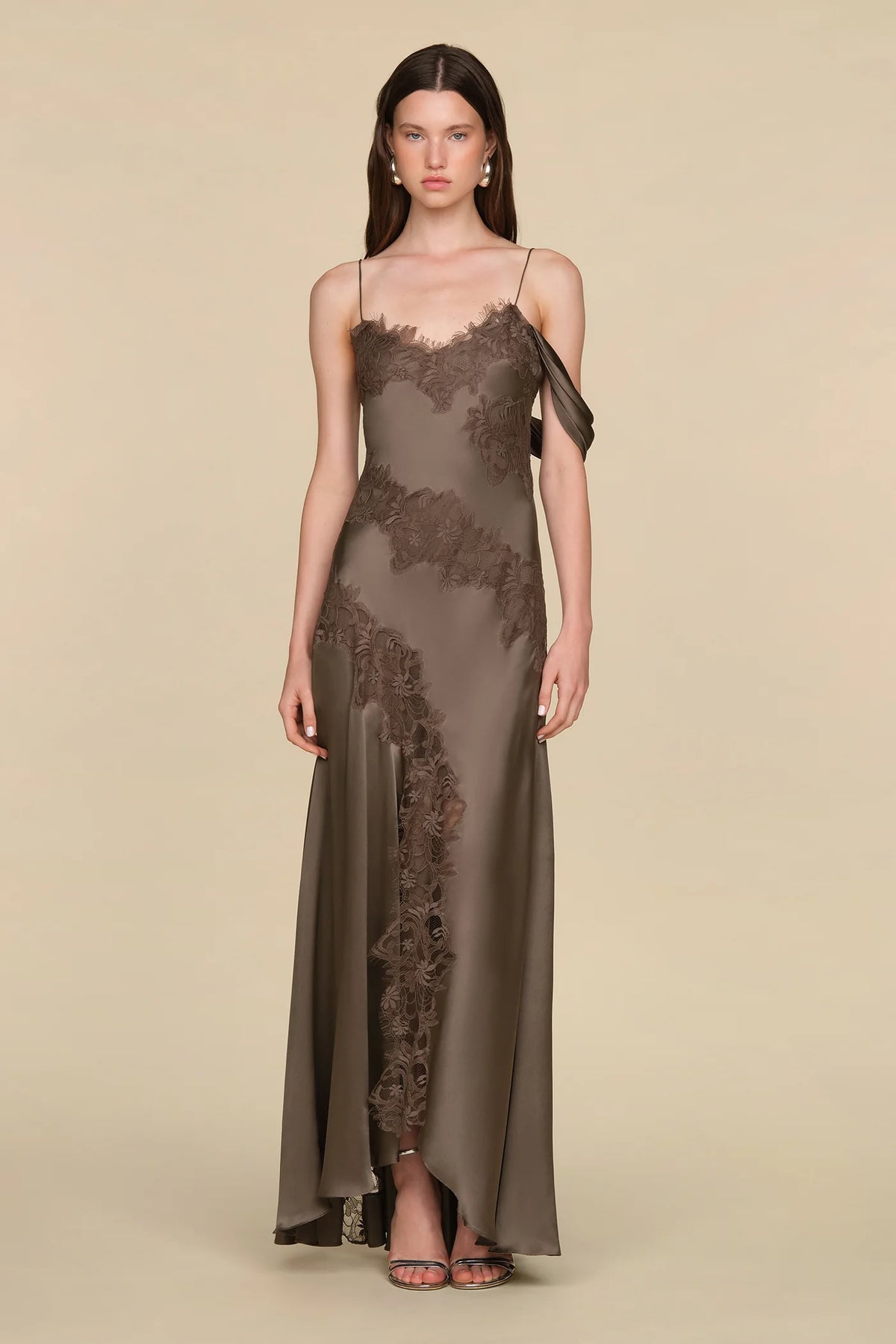 Amur Reese Cascade Lace Gown Autumn Sky