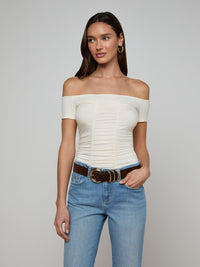 L'Agence Baliegh Ruched Bodysuit