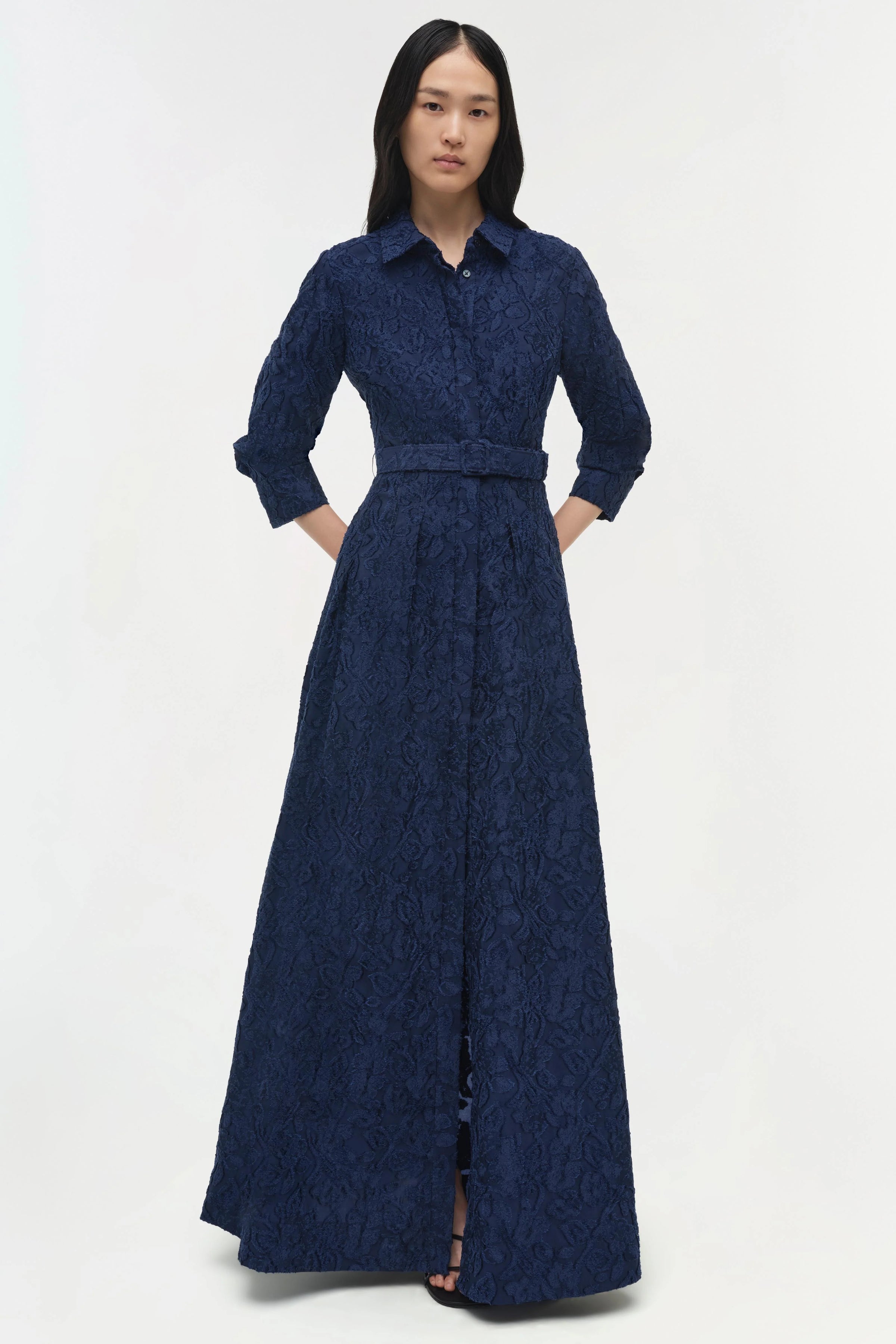 Simkhai Courtney L/S Belted Gown
