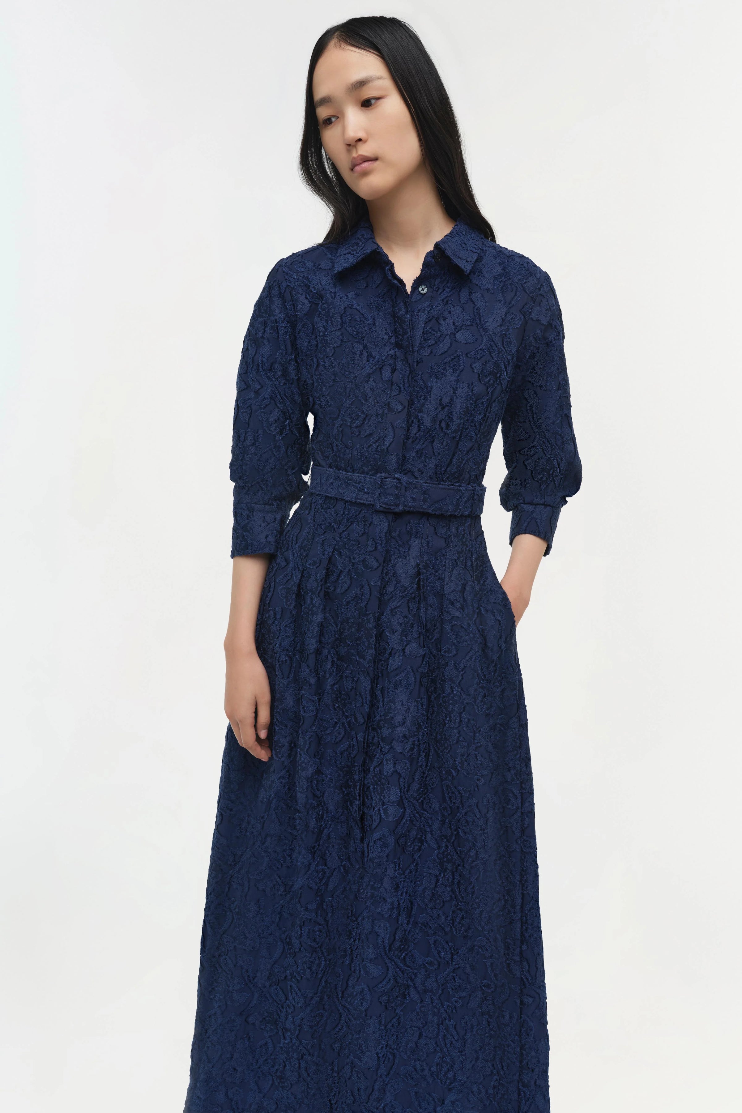 Simkhai Courtney L/S Belted Gown