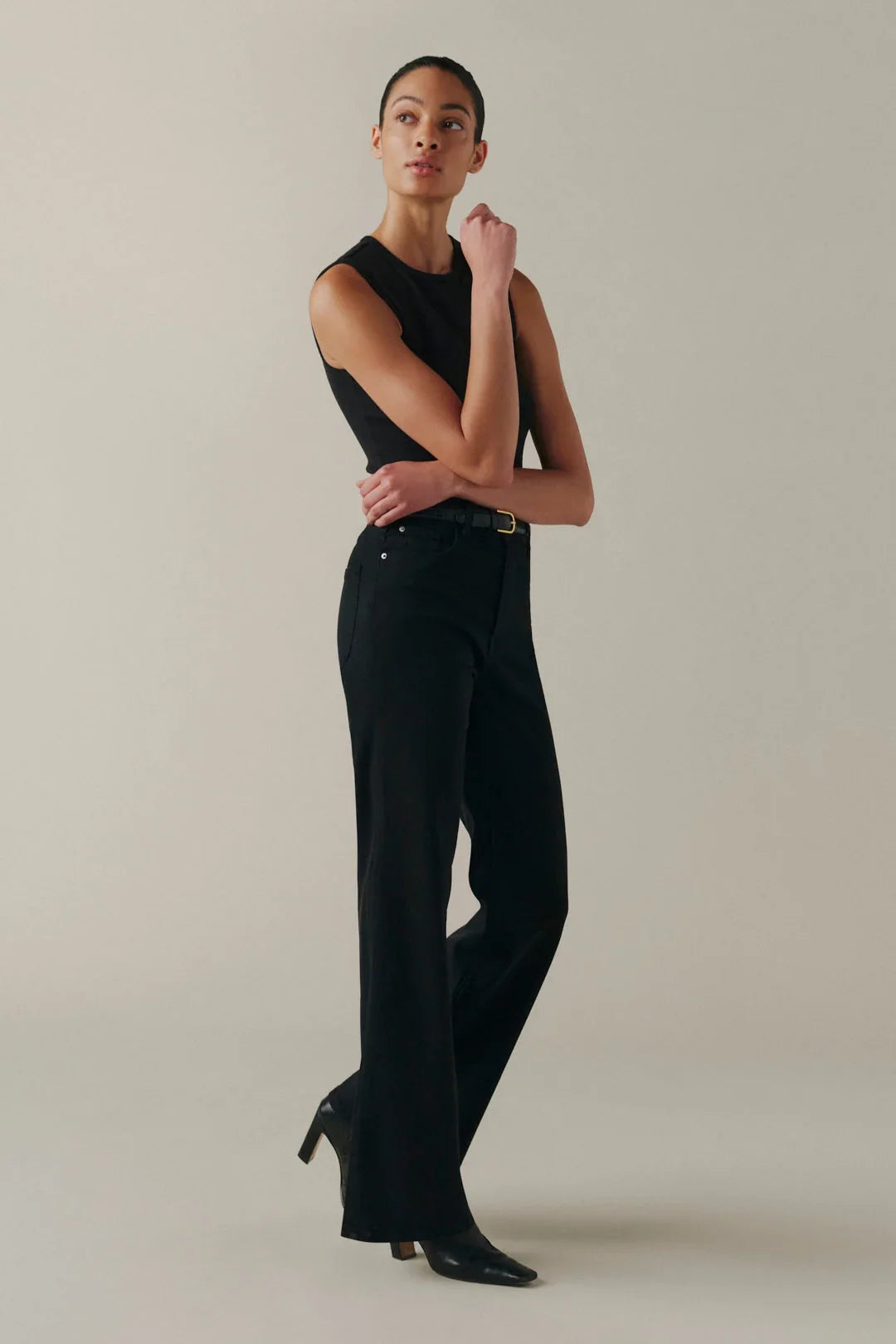 Warp+Weft The Californian - Slim Wide Leg Jeans