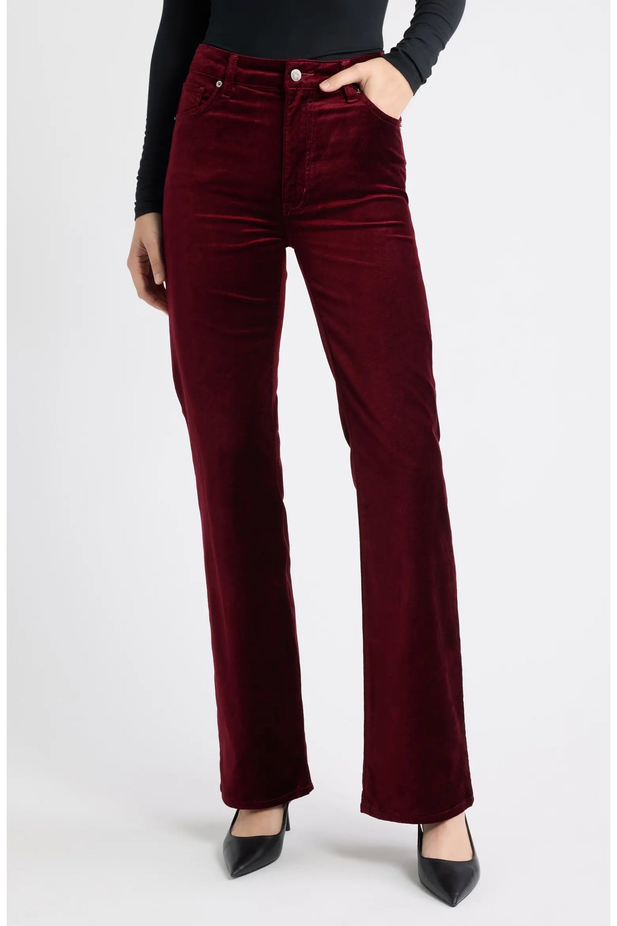 Frame The Velvet Reboot Jeans - Deep Garnet