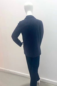 Tonet Striped Knitted Blazer Navy Flannel